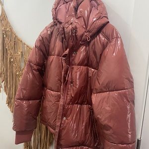COPY - Pink / muted pink water resistant puffer . Gap size XL ! New. Never Worn